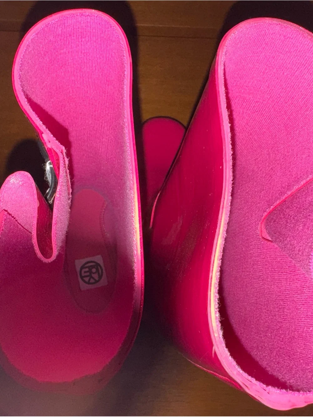 Women's Glossy Pink Rain Boots